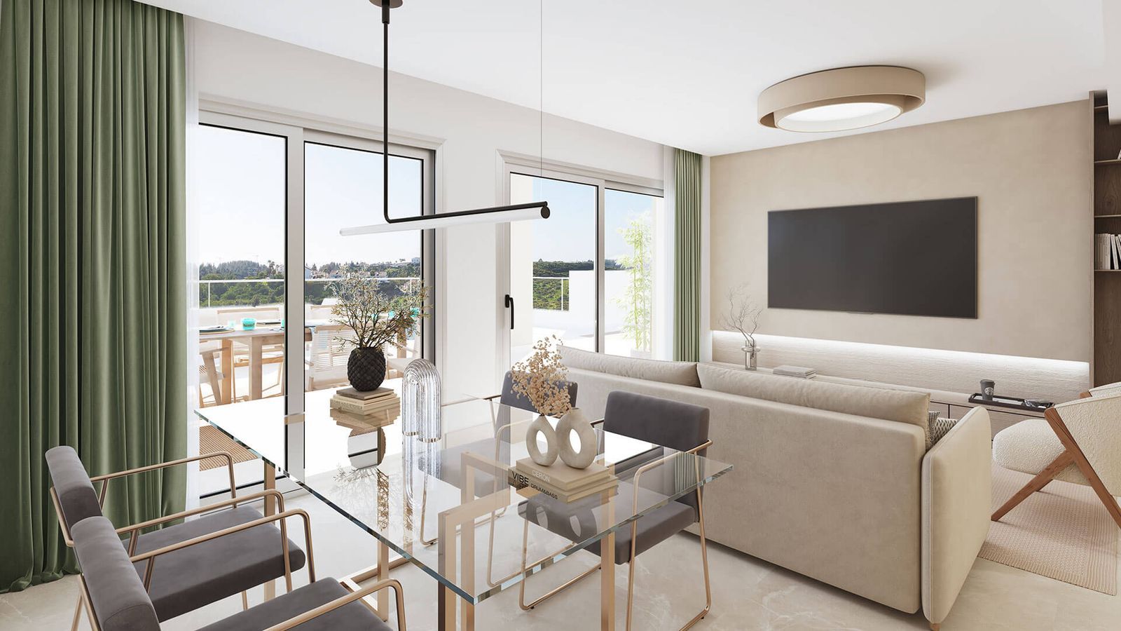 08 modern apartment living dining